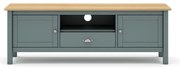 Маса за телевизор сиво-зелена от масивен бор 158x53x40 cm Misti – Marckeric