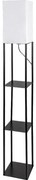 Brilagi - Подова лампа с рафтове GRADUS 1xE27/40W/230V 150 см черна/бяла