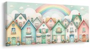 Картина на платно – Приказна уличка с весела дъга