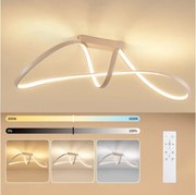 Brilagi-LED Димируем таванен плафон TWISTER LED/60W/230V 3000-6000K бежов+ДУ