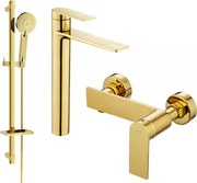 Mexen Zero DQ40 комплект душ, златен - 71114DQ40-50