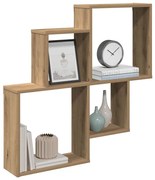 856611 vidaXL стенна етажерка Artisan Oak 80x15x78,5 cm инженерна дървесина