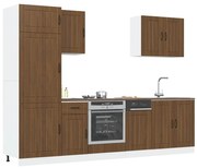3314778 vidaXL Комплект кухненски шкафове от 7 части Lucca, инженерно дърво