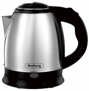 Разопакован: Електрическа кана Rosberg R51230J, 1500W, 1L, Защита, Инокс/черен