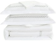 Бяло единично спално бельо от памучен сатен с включен долен чаршаф/6 части 140x200 cm Whispered Serenity – Mila Home Luxury