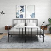 829815 vidaXL Нощни шкафчета за стенен монтаж, 2 бр, опушен дъб, 35x35x20 см