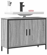 842454 vidaXL Шкаф за мивка, сив сонома, 80x30x60 см, инженерно дърво