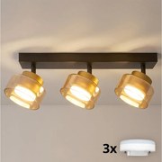 Brilagi - LED Спот осветително тяло AURA LUX 3xGX53/30W/230V черно/златно