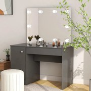 Sonata H Тоалетка с LED лампи, 110x55x145 см, МДФ, сива