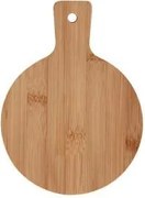 Бамбукова кръгла дъска с дръжка 19x14x0.7см (BW1052S)