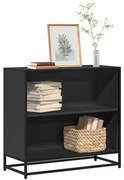 849104 vidaXL Шкаф за книги Черен 80,5x35x76 cm Инженерна дървесина