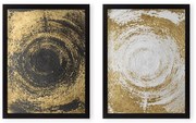 Комплект от 2 картини Кръгове Златна - Tablo Center