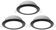 Aigostar-К-кт 3x LED Екстериорна лампа за вграждане LED/4,8W/230V 3000K IP65 черен