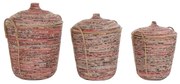 Игра на Кошници DKD Home Decor Pатан (51 x 51 x 67 cm)
