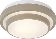 Модерна таванна лампа Taupe с бяло 25cm IP44 - Walden