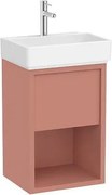 Шкаф Unik Tura, 450 mm, Light Terracota, база с едно чекмеджета, долен рафт и умивалник