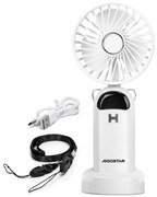 Aigostar преносим вентилатор 4W/5V 1200mAh, бял