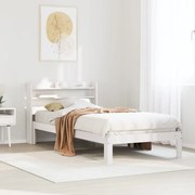 3306783 vidaXL Рамка за легло с табла без матрак, бяла, 90x200 см