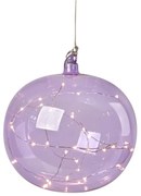 Лилава висяща коледна светлинна украса ø 18 cm Lina – Markslöjd