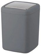 WENKO 23979100 - Кош за отпадъци BARCELONA 15x20 cm антрацит/лъскав хром