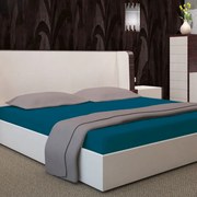 Петролен чаршаф с ластик - памучен сатен Šírka: 140 cm | Dĺžka: 200 cm