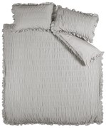 Сиво двойно крепово спално бельо 200x200 cm Seersucker Frill – Catherine Lansfield