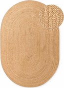 Двустранен ръчно изработен ютен килим в естествен цвят 160x230 cm Braided – Hanse Home