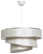 Кремаво и сребристо висящо осветително тяло с текстилен абажур ø 40 cm Couper – Opviq lights
