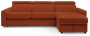 Разтегателен ъглов диван в тухлен цвят (променлив) Monaco – Bobochic Paris
