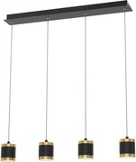 Wofi 7003-404 - LED полилей на кабел TOULOUSE с възможност за димиране 4xLED/8,5W/230V черен/златист