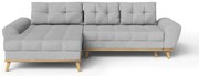 Светлосив разтегателен ъглов диван (ляв ъгъл) Balitco – Ropez
