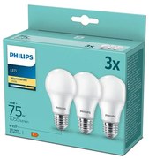 КОМПЛЕКТ 3x LED Крушка Philips A60 E27/10W/230V 2700K