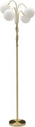 Бяла/златистa подова лампа със стъклен абажур (височина 176 cm) Glamy – Mauro Ferretti