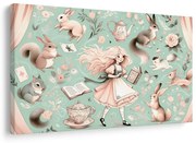 Картина на платно – Вълшебно момиче и зайчета