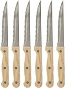Комплект ножове за стек Secret de Gourmet, Дърво, 6 броя