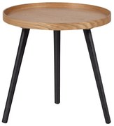 Сгъваема маса с плот с декор от ясен, ø 45 cm Mesa - WOOOD