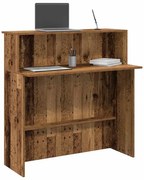 859031 vidaXL Приемно бюро, старо дърво, 100x50x103,5 см, инженерно дърво