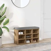 857624 vidaXL Пейка за обувки, дъб артизан, 82x32x50 см, инженерно дърво