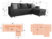 Разтегателен ъглов диван Финикс
