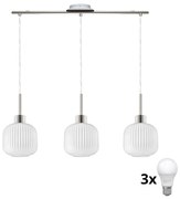 LED полилей на кабел HARMA 3xE27/60W/230V матов хром/бял