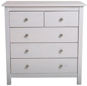 Бял висок скрин от масивен бор 79x80 cm Berna – Marckeric