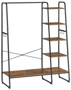 Стояща закачалка LINEA кафява/черна