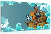 Картина на платно – Пиратски кораб в морето