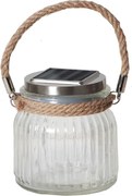 Стъклен соларен LED фенер, височина 11,5 cm Jamjar - Star Trading