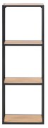 Черна/естествена стенна библиотека от декор от дъб 37x108 cm Seaford – Actona