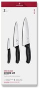 Victorinox - Комплект кухненски ножове SWISS CLASSIC, 3 бр., черен
