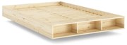 Двойно легло от масивен бор с включена подматрачна рамка в естествен цвят 140x200 cm Merge – Karup Design