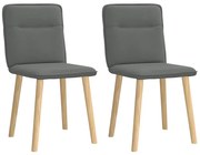 4101221 vidaXL Трапезни столове, 2 бр, тъмносиви, текстил