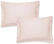 Комплект от 2 розови калъфки за възглавници от памучен сатен Oxford, 50 x 75 cm Cotton Sateen - Bianca