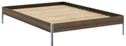 Кафяво двойно легло от масивен бор с включена подматрачна рамка 140x200 cm Core – Karup Design